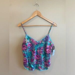 MYONNE Vintage 80s 90s Lingerie Set Purple Floral Design NWT Size Medium US Made